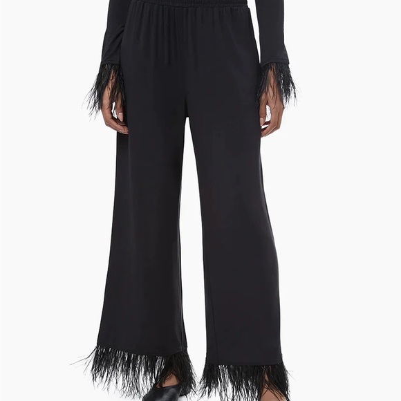 We Wore What Feather Modal Jersey Pull On Pant - Black - Picture 2 of 8